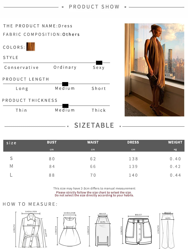 Nibber Ruched Halter Maxi Dress Women Sleeveless Backless Irregular Hem Solid Vacation Classic Basis Prom Party Elegant Vestidos