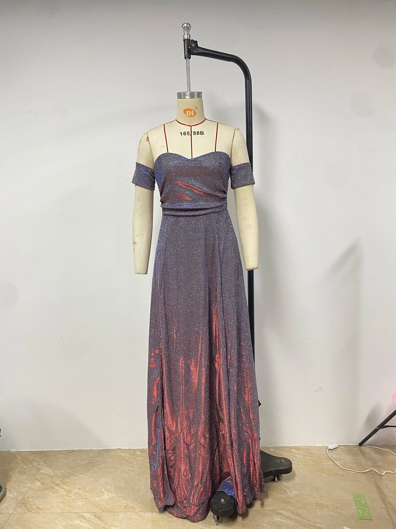 Glitter Homecoming Party Dress Big Swing Off Shoulder Luxury Evening Dresses for Woman 2024 Diamond Sequins Formal Gowns Dress