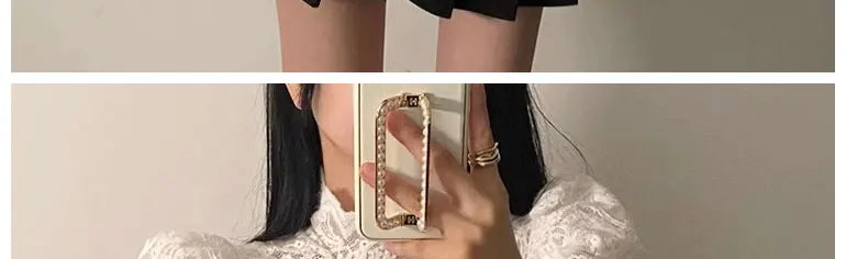 Fleece Lined Lace Base Shirt Women's Autumn Winter Hollow out Mesh Top Trendy Commute Style High Neck Long Sleeve  Color
