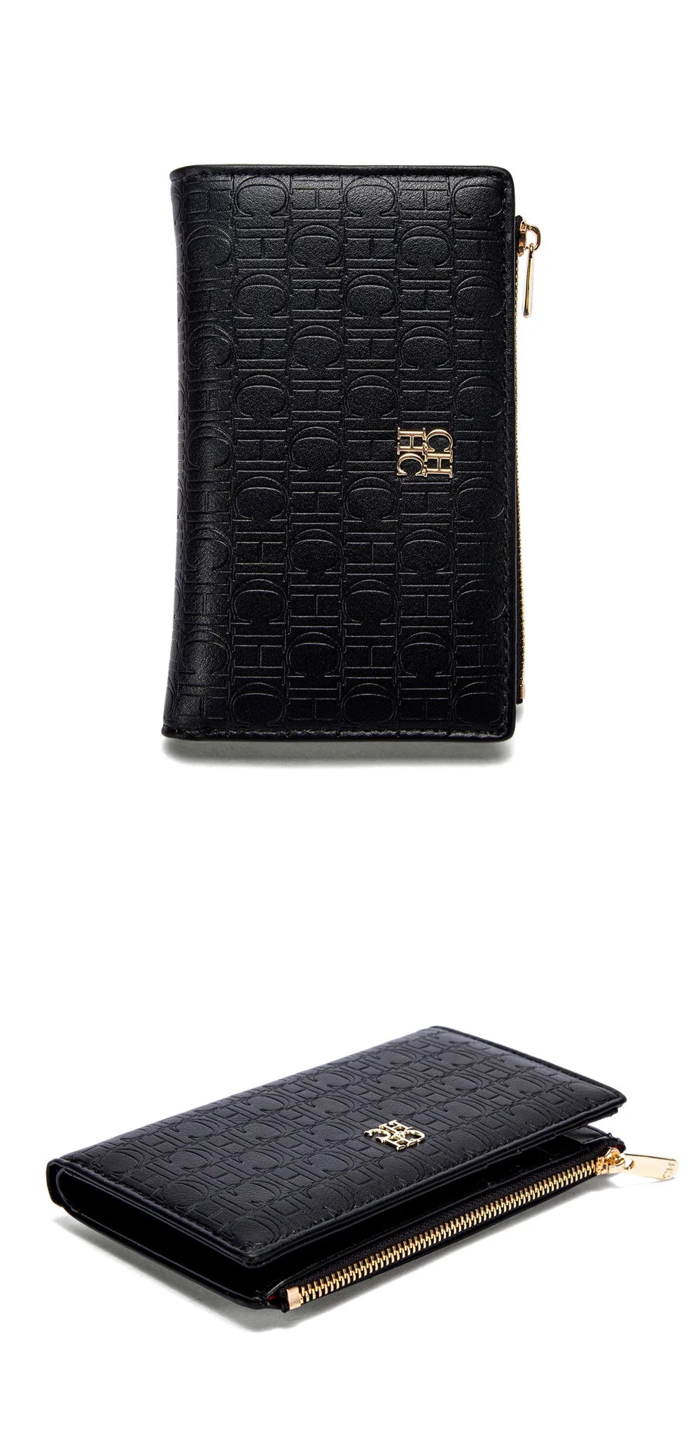 CH Luxury Wallet Card Leather Zipper Letter Printed Short Women's Handbag 2026 Trendy Coin Storage Bag