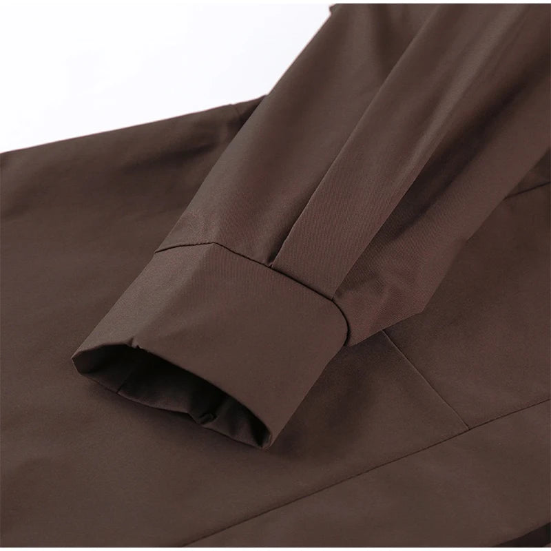 Fashion Stand Collar Belted Waist Short Jacket For Women Casual Puff Sleeve Wide Shoulder Coat Lady 2026 Chic Street Outerwear