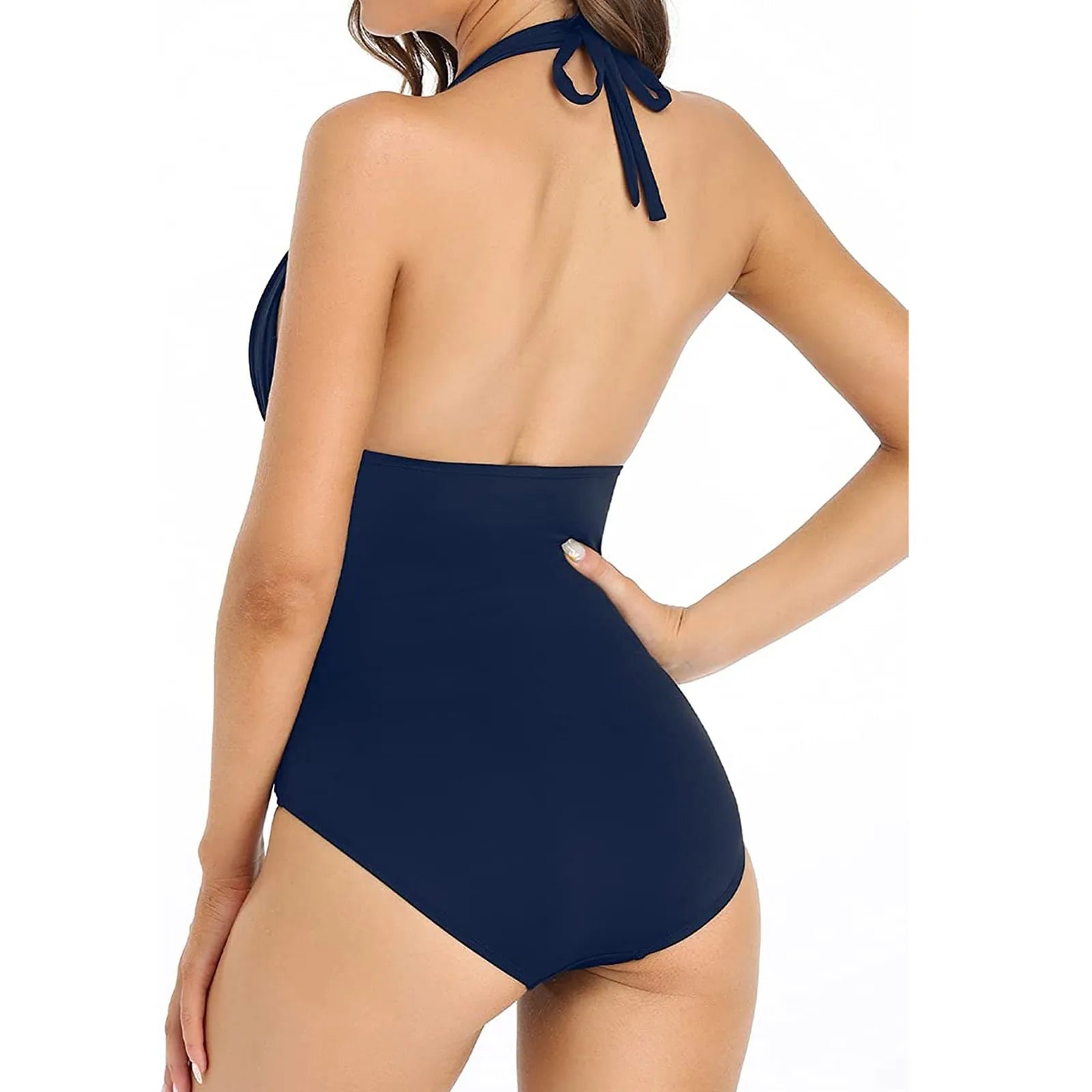 Women's One-piece With Chest Pad Without Steel Bra Swimsuit Solid Color   Swimsuit купальник женский nuevo en conjuntos a juego
