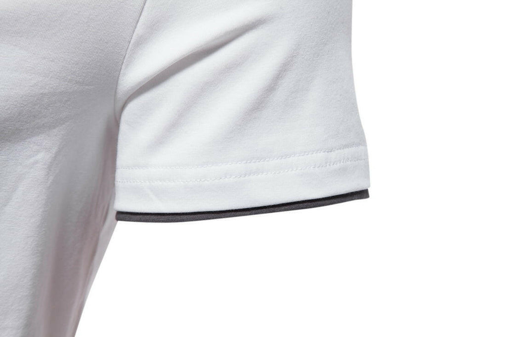 Mens Short Sleeve Henley Shirts Casual Cotton Slim Fit Basic Summer V Neck T-Shirt