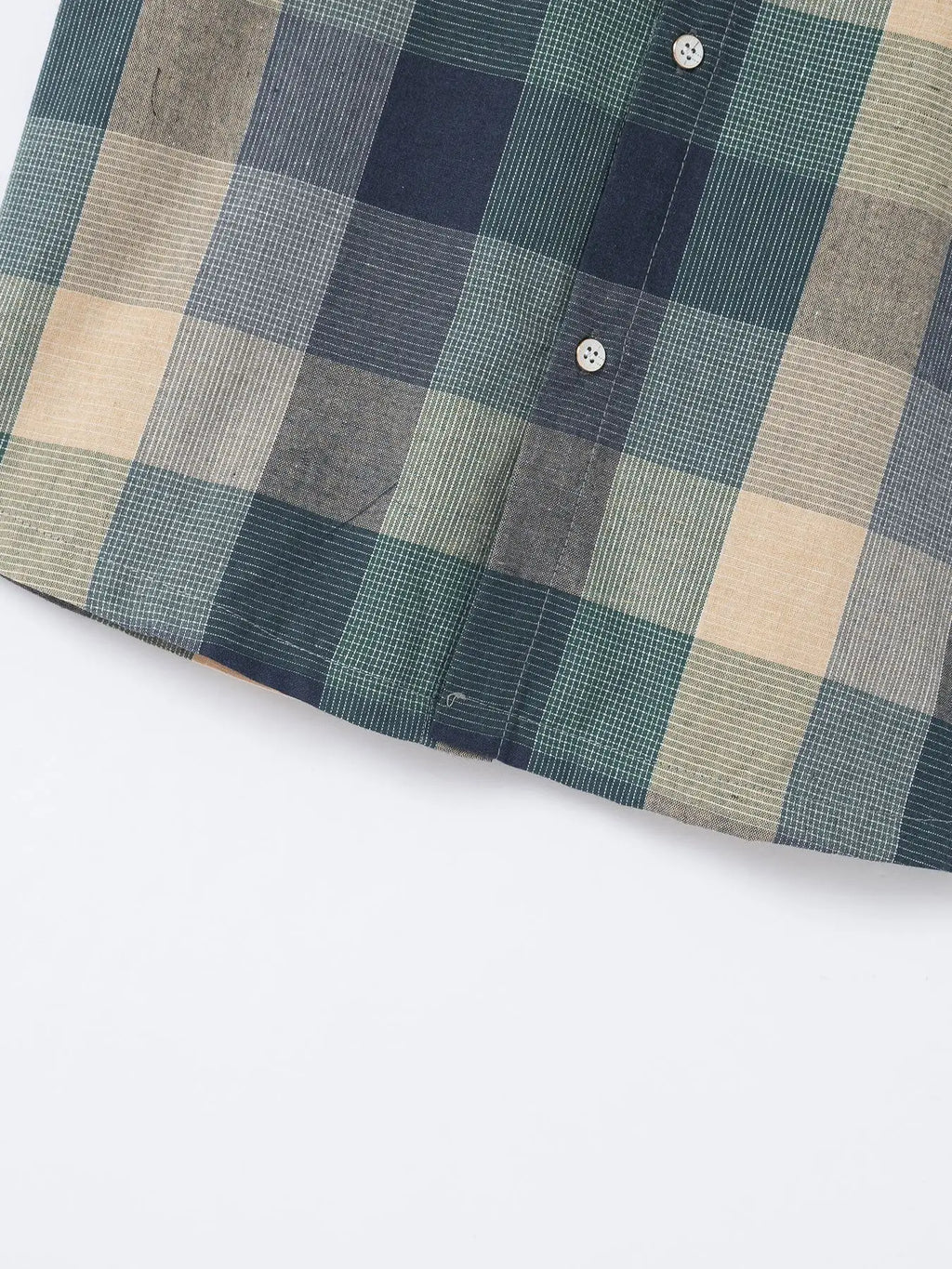 2024 Cross Border Amazon Summer New Plaid Shirt Summer Men's Short Sleeve Lapel Youth Casual Short Sleeve Men's Shirt