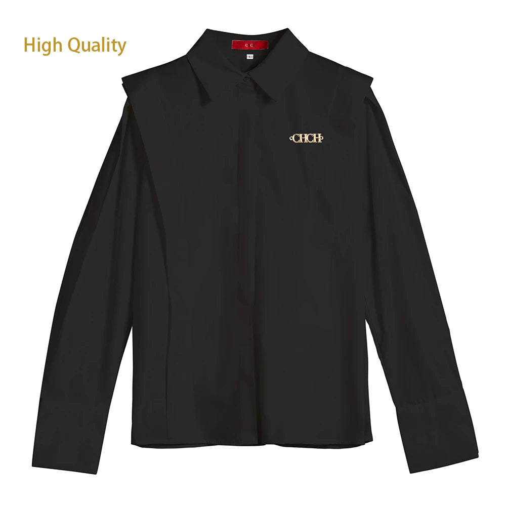 New Women's Shirt 2025 Commuter Versatile Business Long Sleeved Female Shirt Cotton Fabric Elegant Fashion Casual Ladies Tops