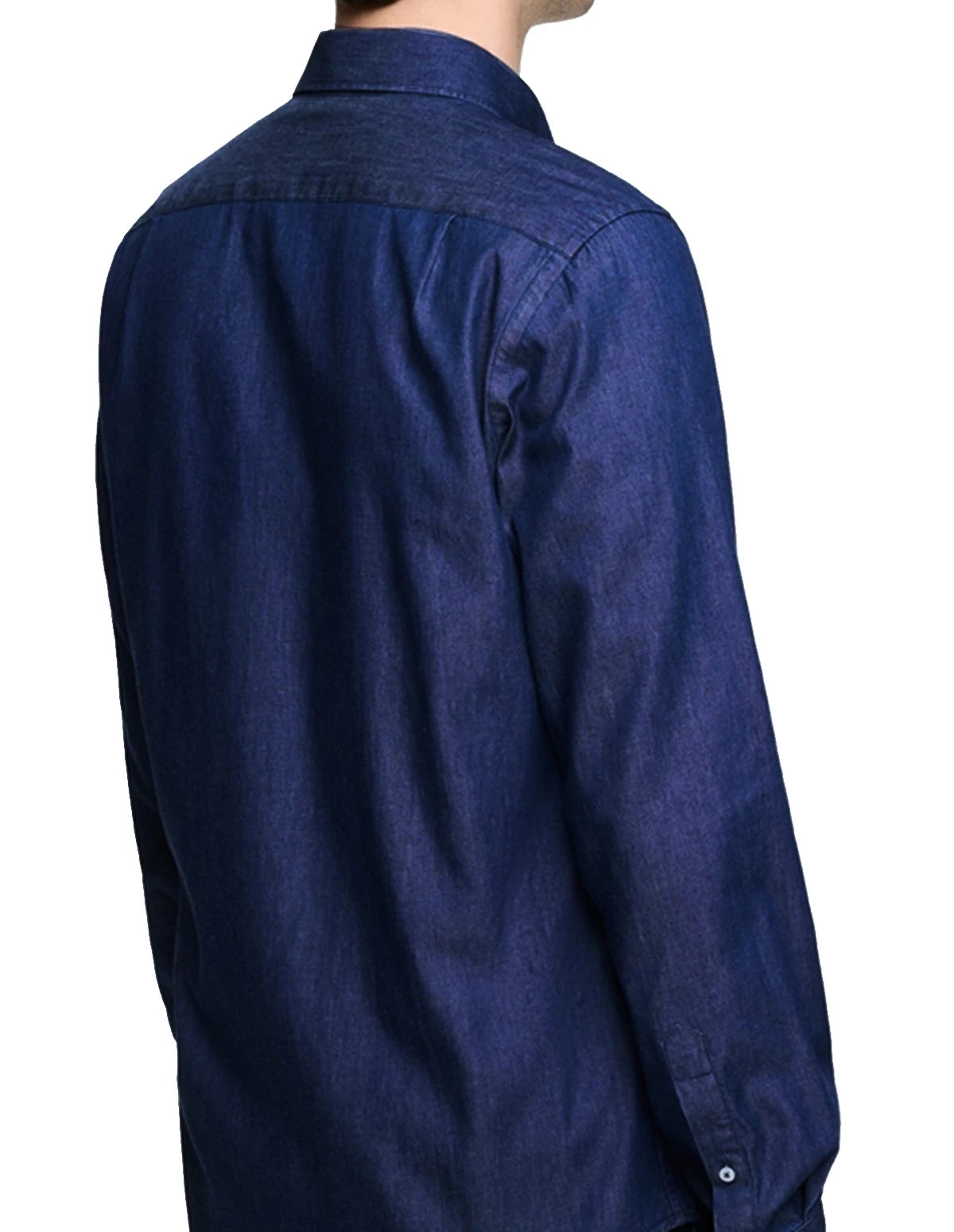 CHCH New Men's Shirt Long Sleeve Button Down Social Business Casual Solid Color Shirts for Men