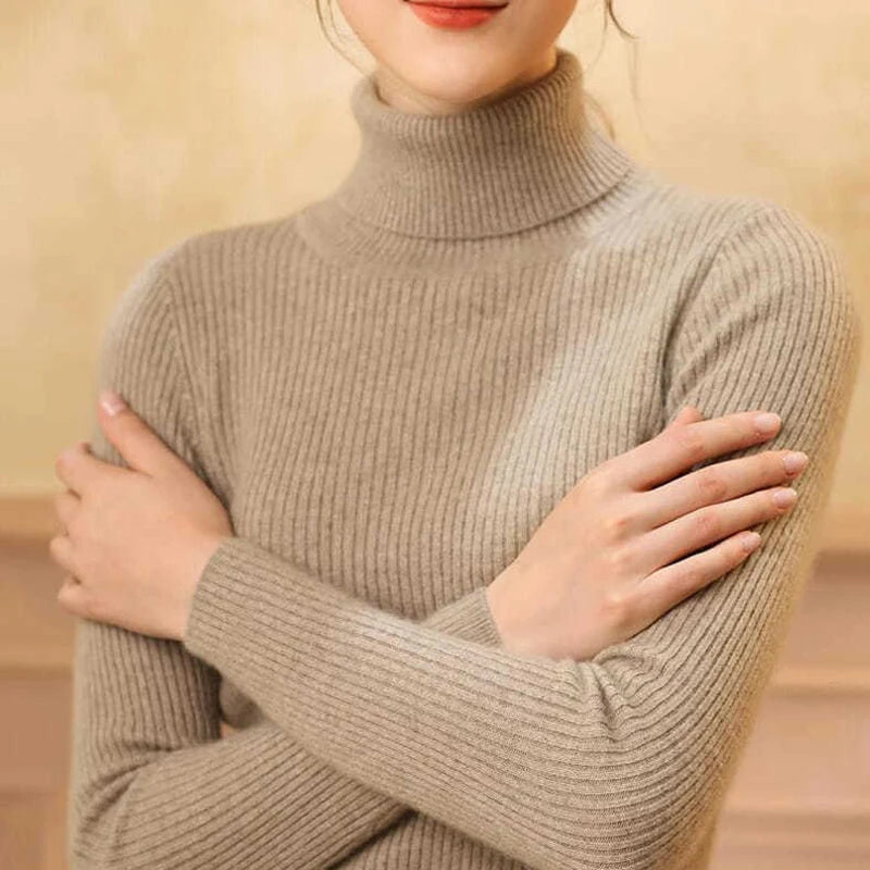 Heliar Women Fall Turtleneck Sweater Knitted Soft Pullovers Cashmere Jumpers Basic Soft Sweaters For Women 2026 Autumn Winter