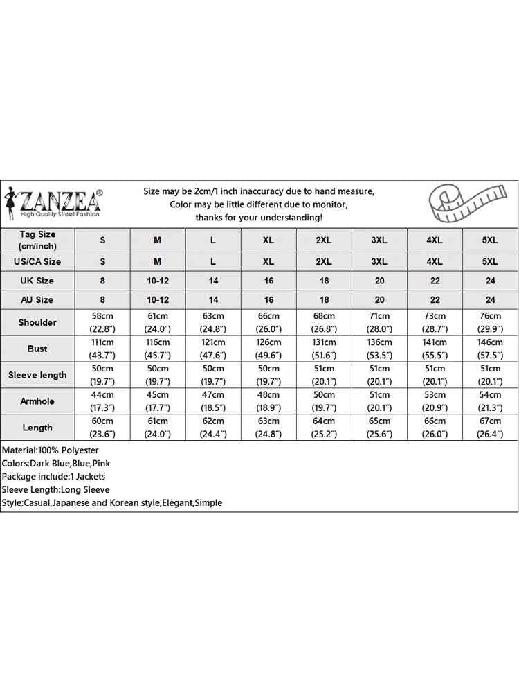 Women Korean Shirts 2025 ZANZEA Autumn Long Sleeve Striped Patchwork Blouse Fashion Tops Tunic Pockets Office Blusas Femininas