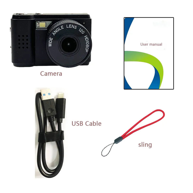 JOZUZE Nova Mini Câmera Retro com Tela Interior Casa Exterior 1080p Esportes Portátil Vintage Muito Pequena Câmera Mini Gravadora de Vídeo