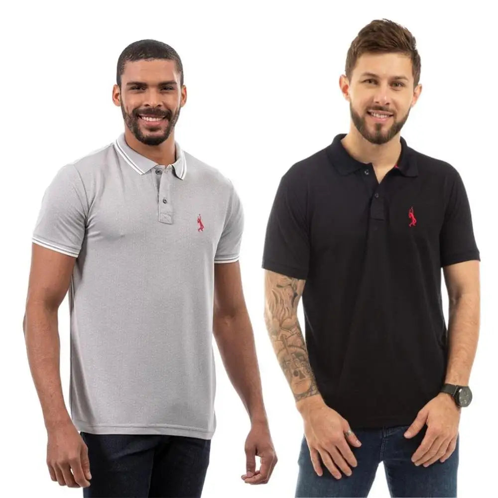 Kit 2 Shirt Men's Polo Shirt Casual Modern straight Style