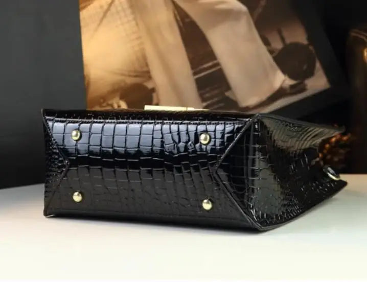 Genuine Leather Women Handbags Alligator Pattern Large Capacity Tote Bag Fashion Mother Bag 2025 New All-match Portable Bags