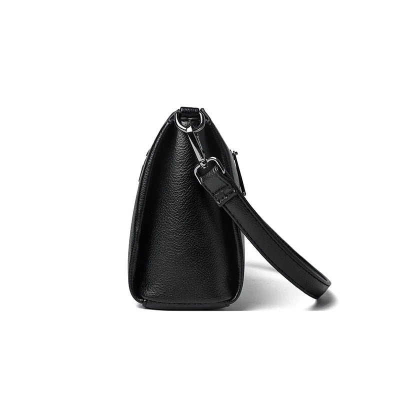 Versatile PU Crossbody Bag for Women Stylish High Quality Brand Design Zipper Solid Color Pattern Casual Daily Use Shoulder Bag