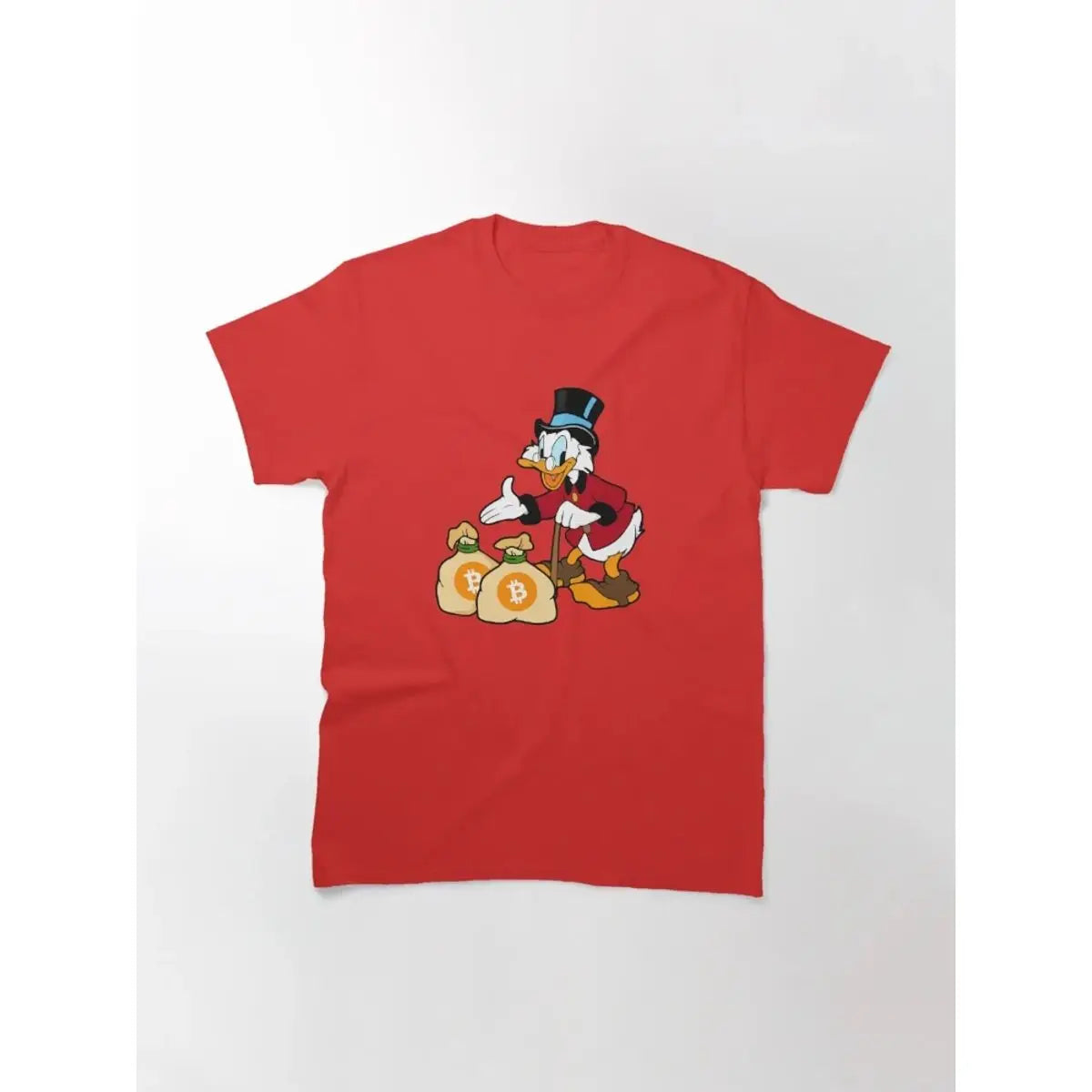 Men's Scrooge Save Bitcoin Investor T-shirt Premium Casual T-shirt