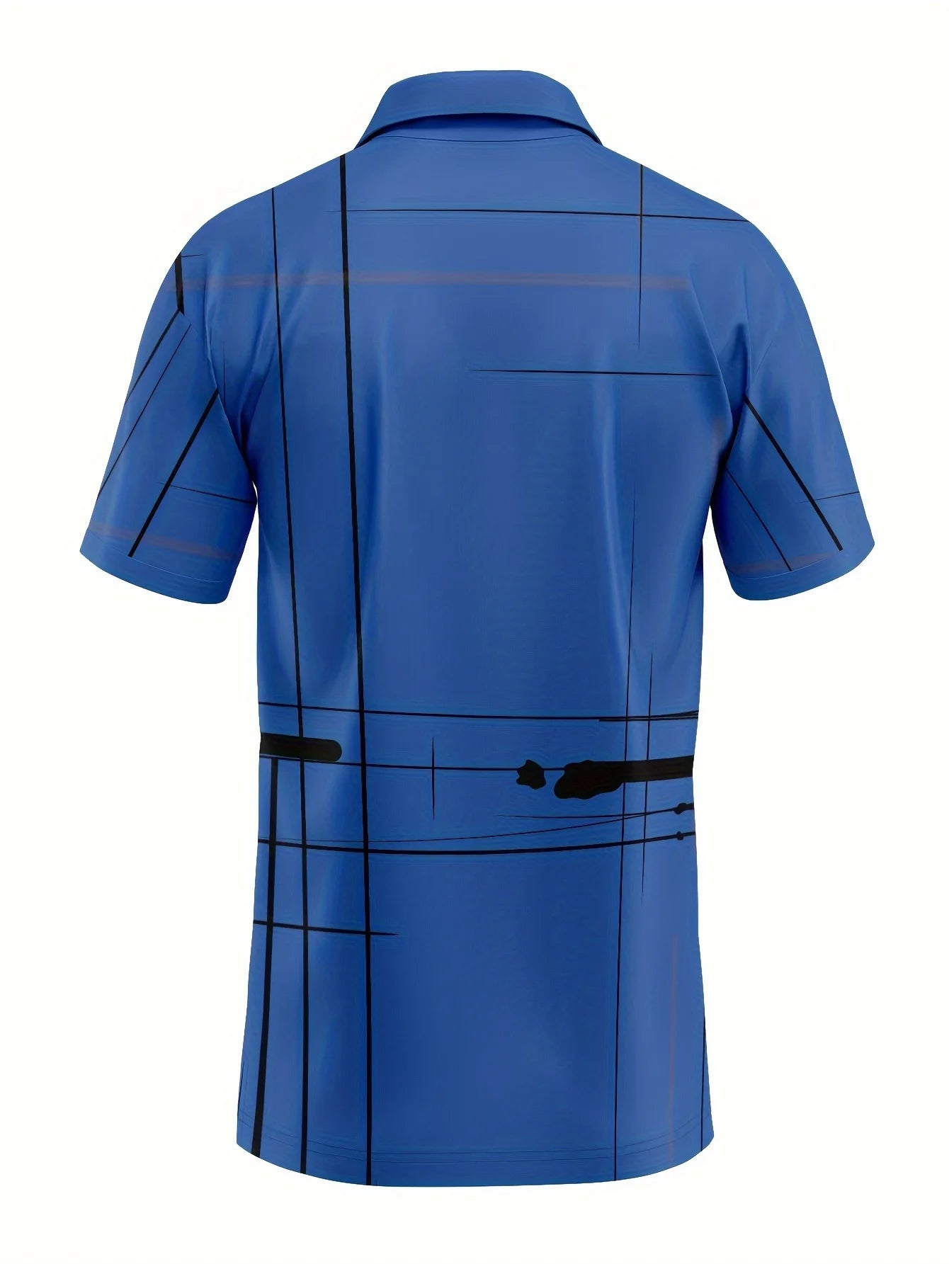 Men Clothes Summer Fashion Short Sleeve Sport Lapel Tops Polo Shirt Men Casual 3D Digital Print Button Polo Shirt Tops