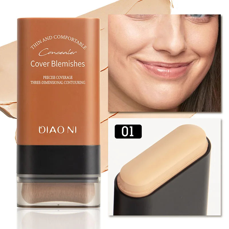 Base em bastão Eraser, corretivo líquido Velvet Moist Light, maquiagem duradoura e impecável, cosméticos para beleza facial