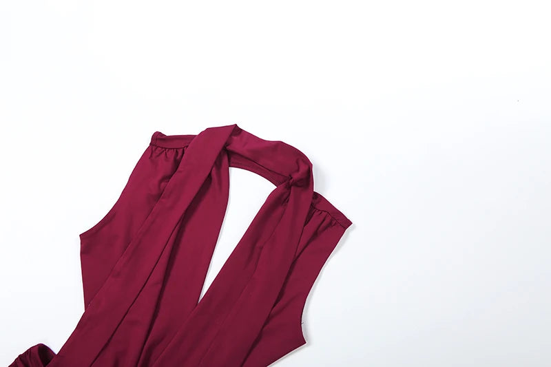 Women Ruched Sexy Metal Trim Jumpsuit Waistless Cross Hollow Bandage Coquette Midnight Workout Hipster Stretch Overalls