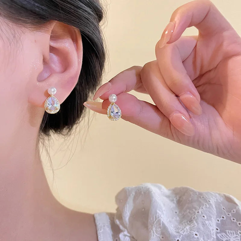 Brinco Elegante Delicado Geométrico Brincos Redondos Para Mulheres Jóias Festa de Casamento Presentes Premium