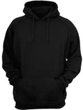 Black Unisex Hooded Kangaroo Sweatshirt