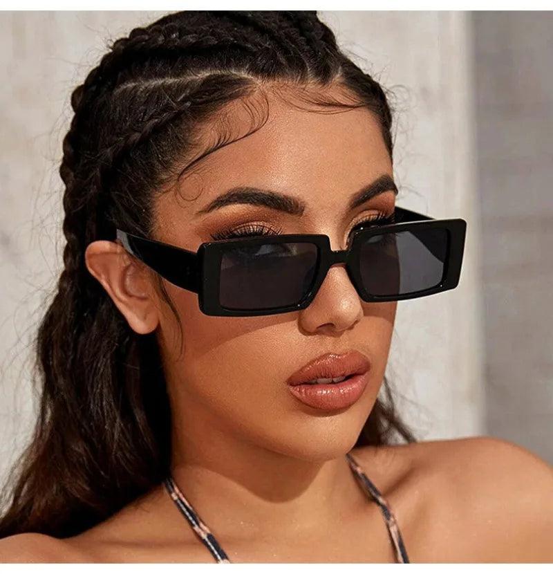 New Women's Small Frame Sunglasses Women Fashion Jelly Color Square Sun Glasses Outdoor Travel Trend Eyewear UV400 Oculos De Sol - CRAVO ROSE