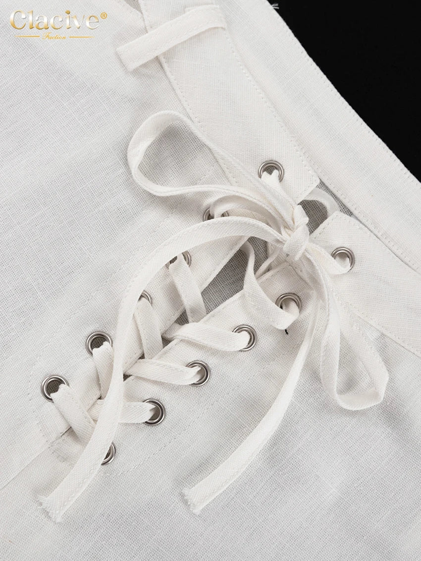 Conjunto de Duas Peças Elegantes Camisa de Manga Longa com Cintura Média Calças Largas Conjunto Streetwear