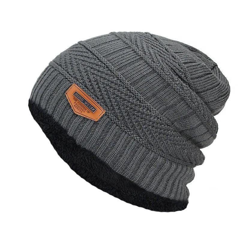 Gorros Homens Chapéu de Inverno Mulheres Chapéus de Malha Para Homens Boné Gorro de Inverno Gorro Grosso Quente Sem Abas De Pele Boné Masculino