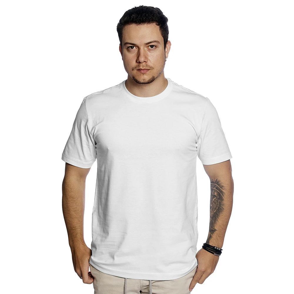 Men 100% 30.1 Cotton Basic T-Shirt