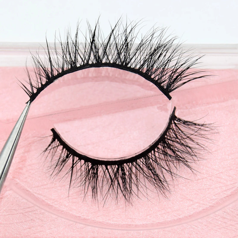 Cílios Visofree Mink Cílios Transparentes Cílios Postiços Transparentes Cílios Postiços Feitos à Mão Cílios Dramáticos Cílios Superiores