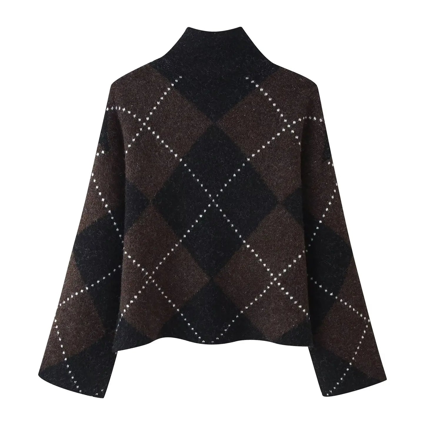 NLZGMSJ Women Knitted Sets 2025 Autumn Winter Wrist Sleeve Slim Plaid Sweater Cardigan Jacket Crop Top Mini Skirt Suits