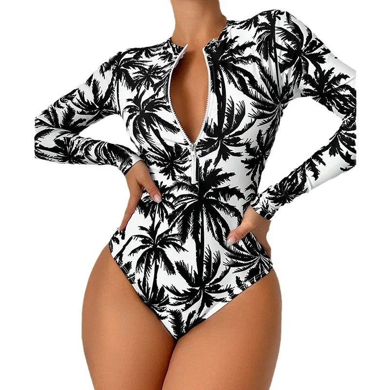 Women Sexy Swimwear One-piece Bathing Swimming Suit Printed Surfing Suits Beachwear Clothing Fashion Bikinis Swimsuit Woman New