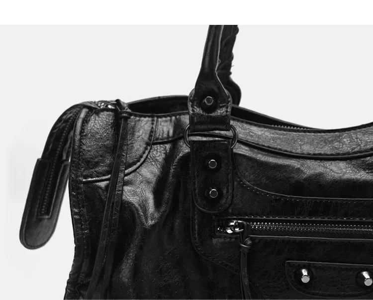 City Motorcycle Shoulder Bag Tote Bag for Women Luxury Designer 2026 Autumn and Winter handbag crossbody Large Capacity