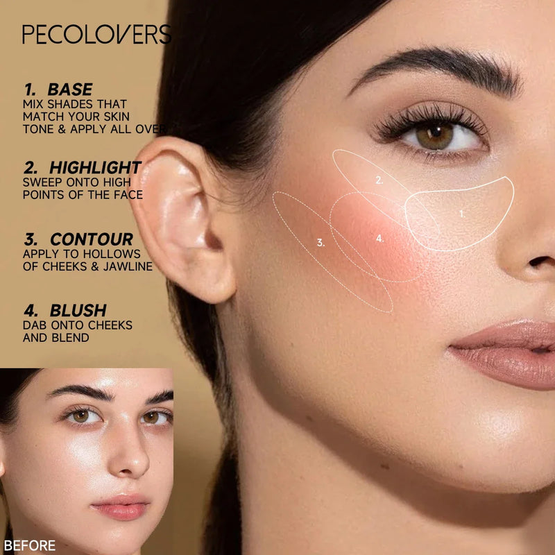 1 peça para cobrir olheiras e marcas de acne, corretivo em bastão, sombra corporal, sombra para o nariz, contorno em bastão para criar uma maquiagem impecável