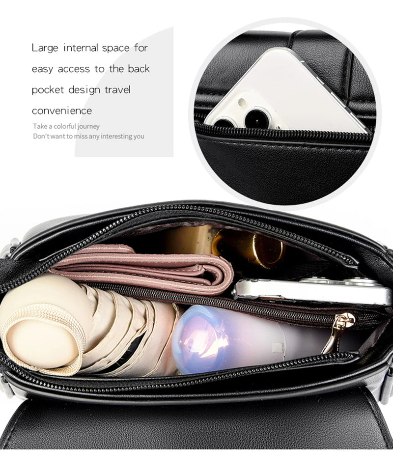 Fashion Solid Color  Women Crossbody Luxury Female Shoulder Designer New Handbag Ladies Tote Sac A Main Feminina