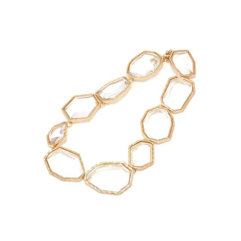 New Irregular Geometry Transparent Resin Necklace Women's Elegant and Cute Sweater Chain Banquet Jewelry Accessories