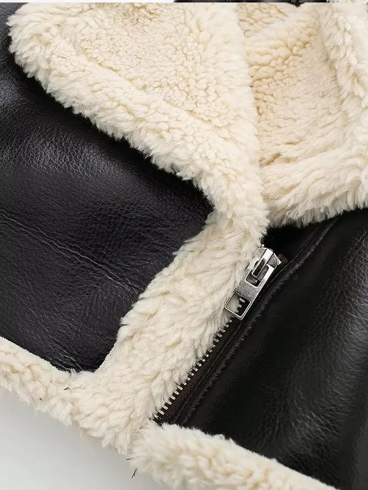 Willshela Women Fashion Solid Front Zipper Jackets Vintage Lapel Neck Long Sleeves Female Chic Lady Outfits