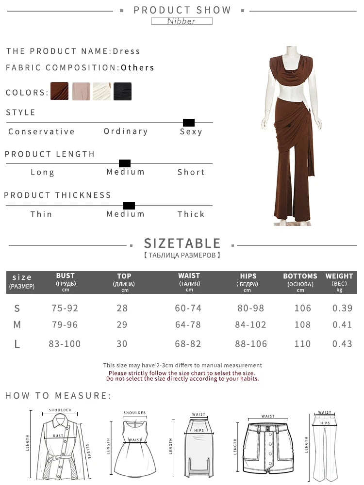 Nibber Pleats Elegant 2 Piece Set Women Sexy Low Neck Sleeveless Crop Tops+Irregular Waist Tassel Straight pants Fashion Suit
