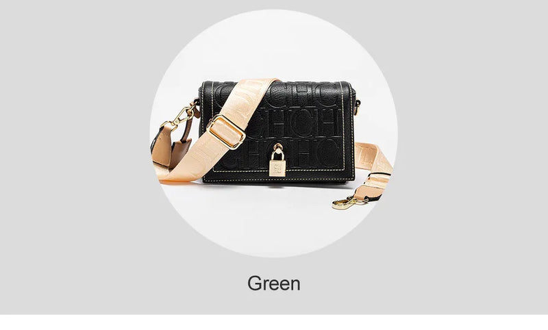 CH Fashion Design Model Metal Accessories Buckle Women's Shoulder Bag Luxury Brand 2024 Fashion Solid Colour Printed Head Bag