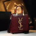 Genuine Leather Women Handbags Alligator Pattern Large Capacity Tote Bag Fashion Mother Bag 2025 New All-match Portable Bags
