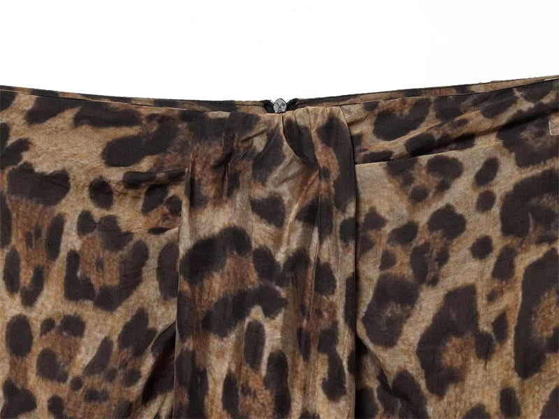 Women's Skirt 2026 New Fashion Summer Animal Print Wrap Skirt for Women Casual Chic Personality Ladies Skirt
