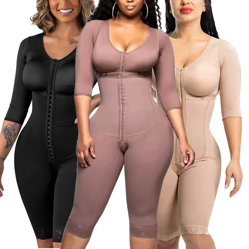Cintas Colombianas de Corpo Inteiro Modeladoras de Alta Compressão Pós-Operatório Pós-Parto Lipo Braço Afinador Cintura Redutora Modeladora