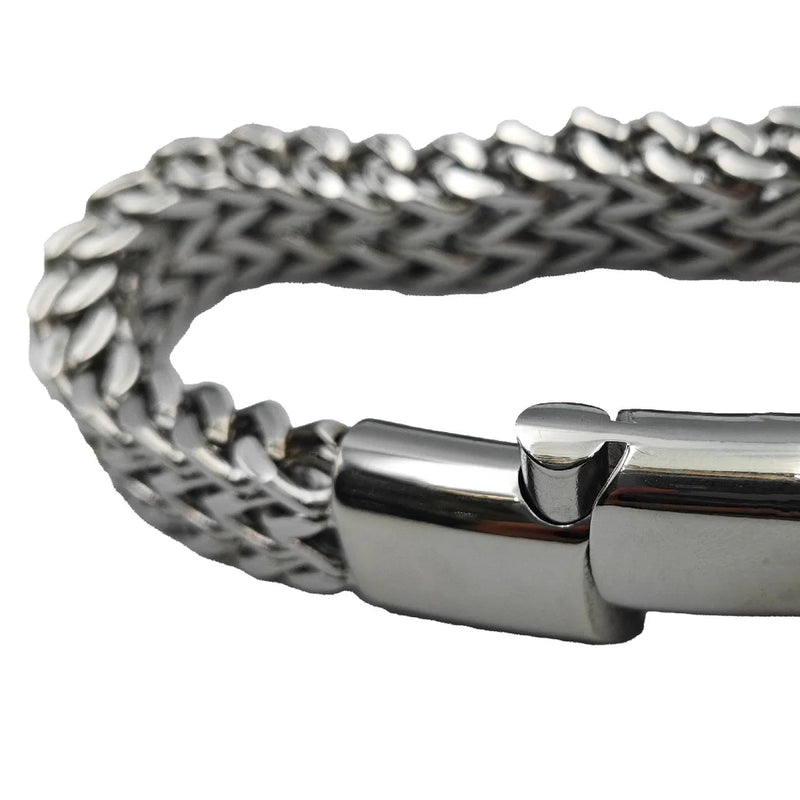 Men's Braided Thick Stainless Steel Resistant Bracelet Bracelet