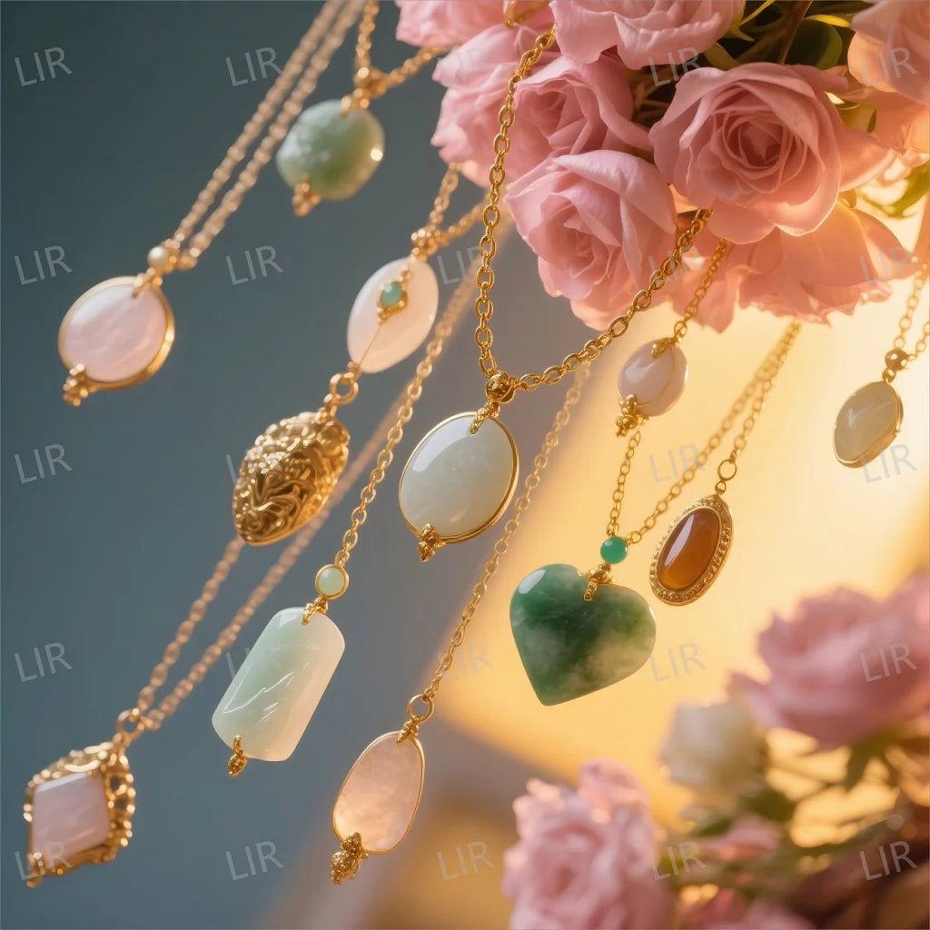 LIR Austrian Retro Jewelry Set: Floral Gem Vine Necklace, Prosperous Flower Zircon Earrings, Custom for Women