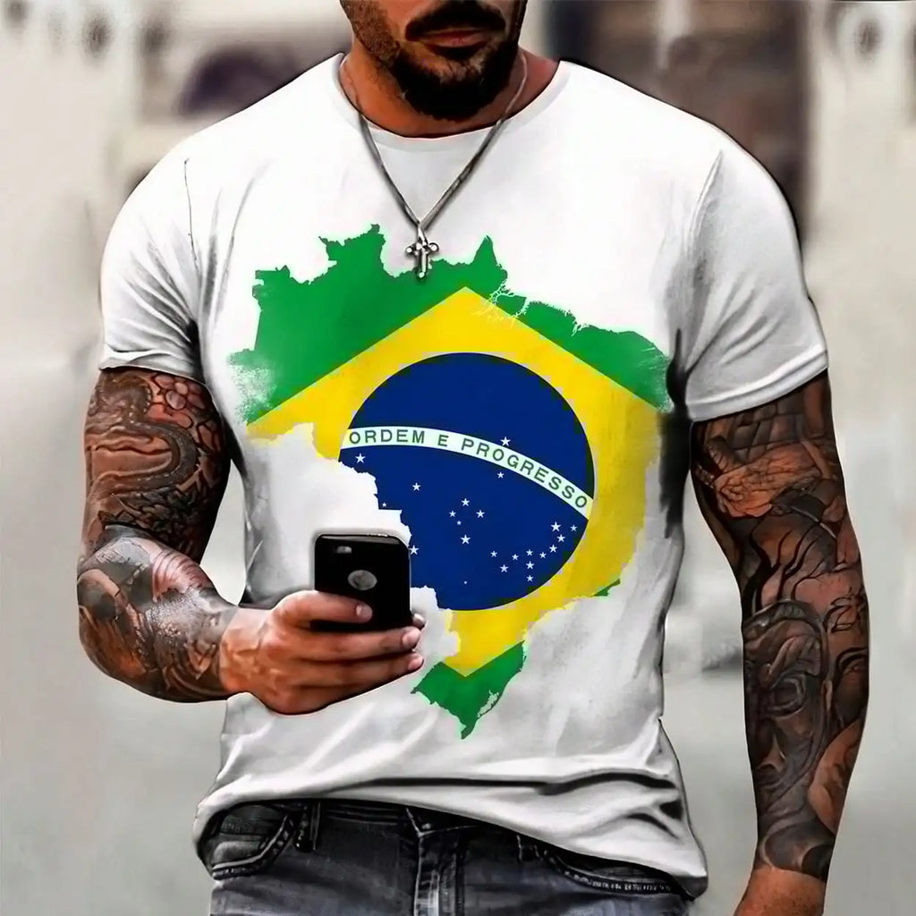 Shirt Shirt Pais Brazil Map Logo 3243