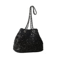 Sparkling Sequins Bucket Shoulder Bags Sense of Luxury Large Capacity Fresh Crossbody Bags for Women 2024 Fashion Versatile Hot