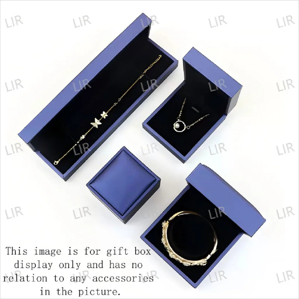 LIR Women's Custom Jewelry Set: Austrian Court Crown Gem Necklace, Sparkly Carved Wheat Ear Zircon Pearl Earrings