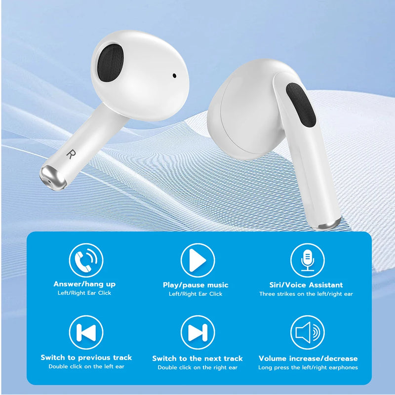 Fones De Ouvido Sem Fio Bluetooth 5.3 Esportes,branco