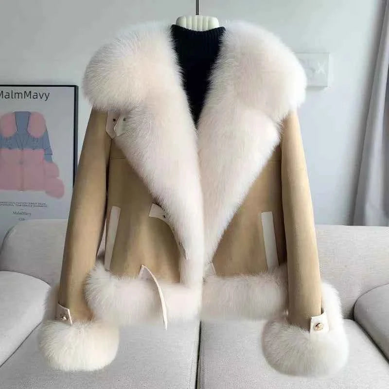 High End Fashion Faux Mink Fur Jacket 2025 New Winter Thicken Warm Elegant Fluffy Short Fur Coats High Quality Fox Fur Outwear