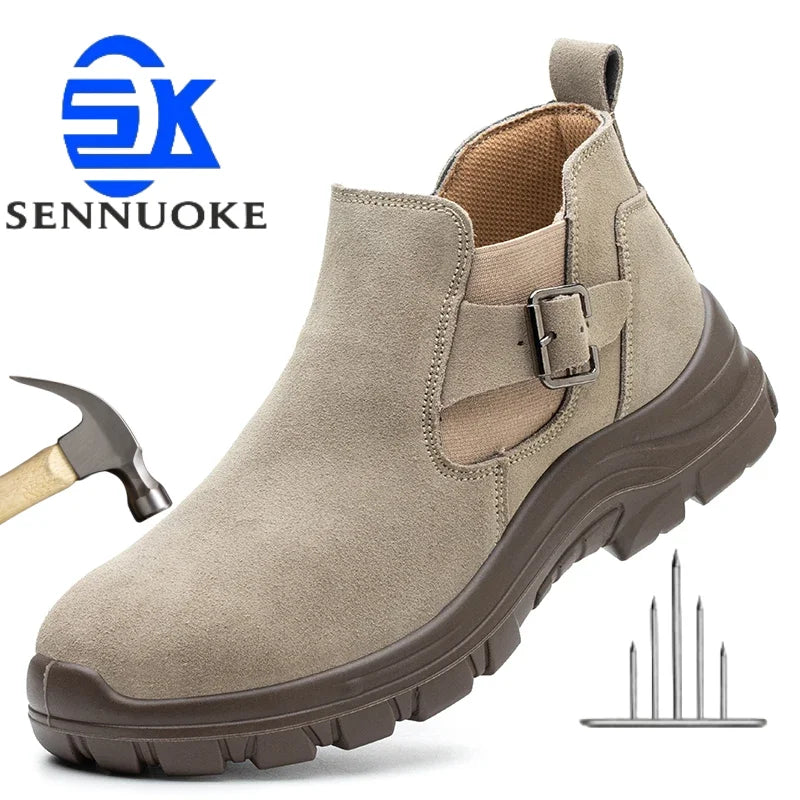 Fashion Safety Shoes Steel Toe Shoes Men  Work Sneakers safety Tennis Free Shipping Industrial  Protection for the Feet Original