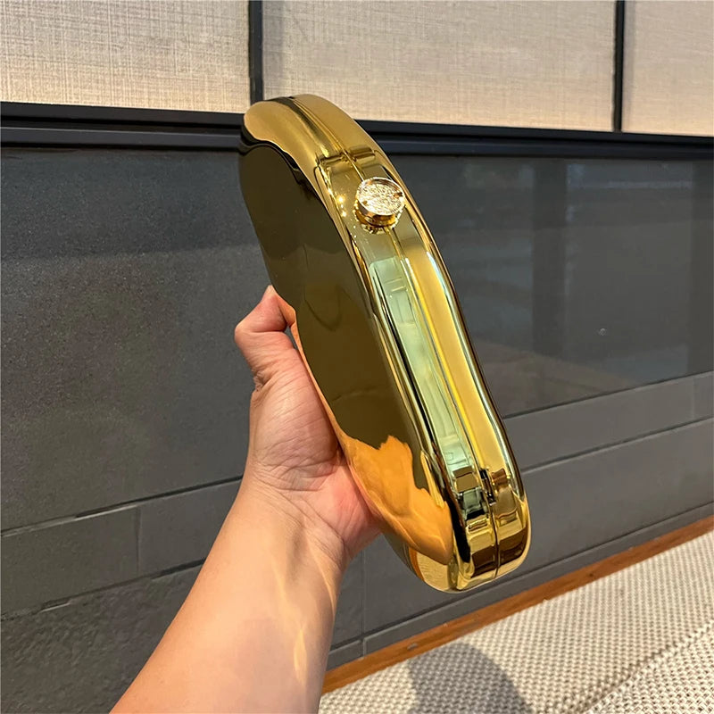 Jiomay acrílico ouro bolsa de luxo designer bolsas alta qualidade glamourosa casamento noite saco moda bolsas para mulher - CRAVO ROSE