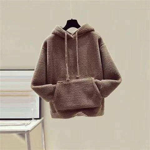 Thickened Lamb Velvet Set Women's Autumn Winter New Embroidery Sweatshirt Woolen Wide Leg Pants Two Piece Set Casual Style