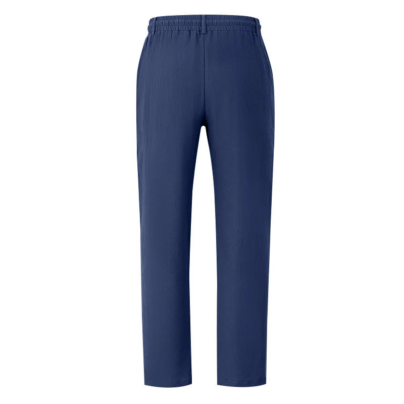 Men's Loose Casual Loose Straight Linen Naples Gurg Breathable Pants Men Clothing Trousers Traf Homme Pantalones Sweatpants